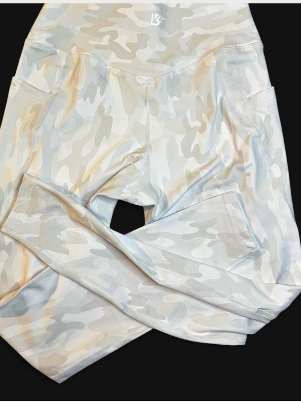 BuffBunny White Camo High-Rise Leggings with Side Pocket - Picture 4 of 6